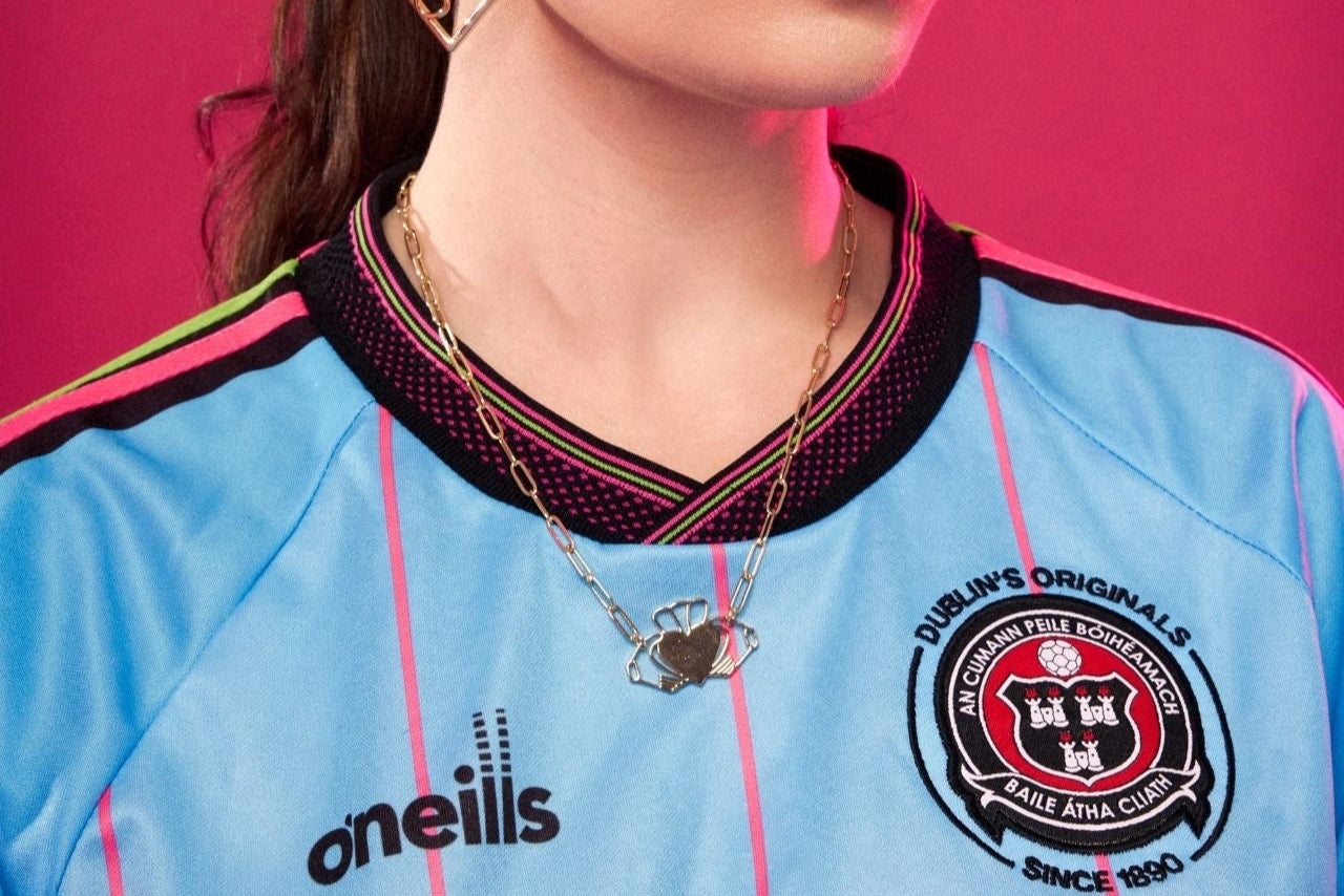 Heart Strong Claddagh - Paperclip Chain Necklace