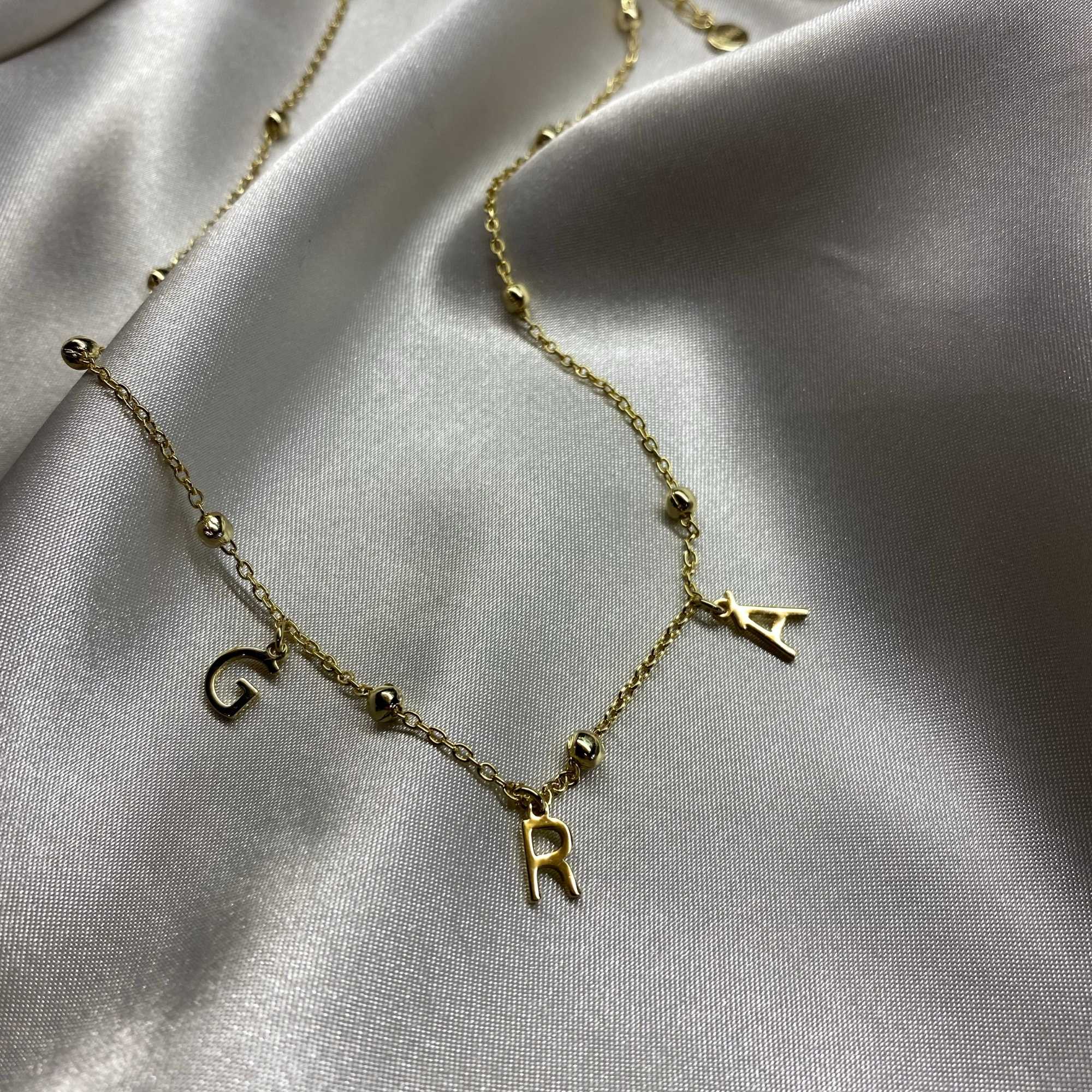 Mo ghrá Gold Grá Irish Letters Necklace. Grá means love in Irish