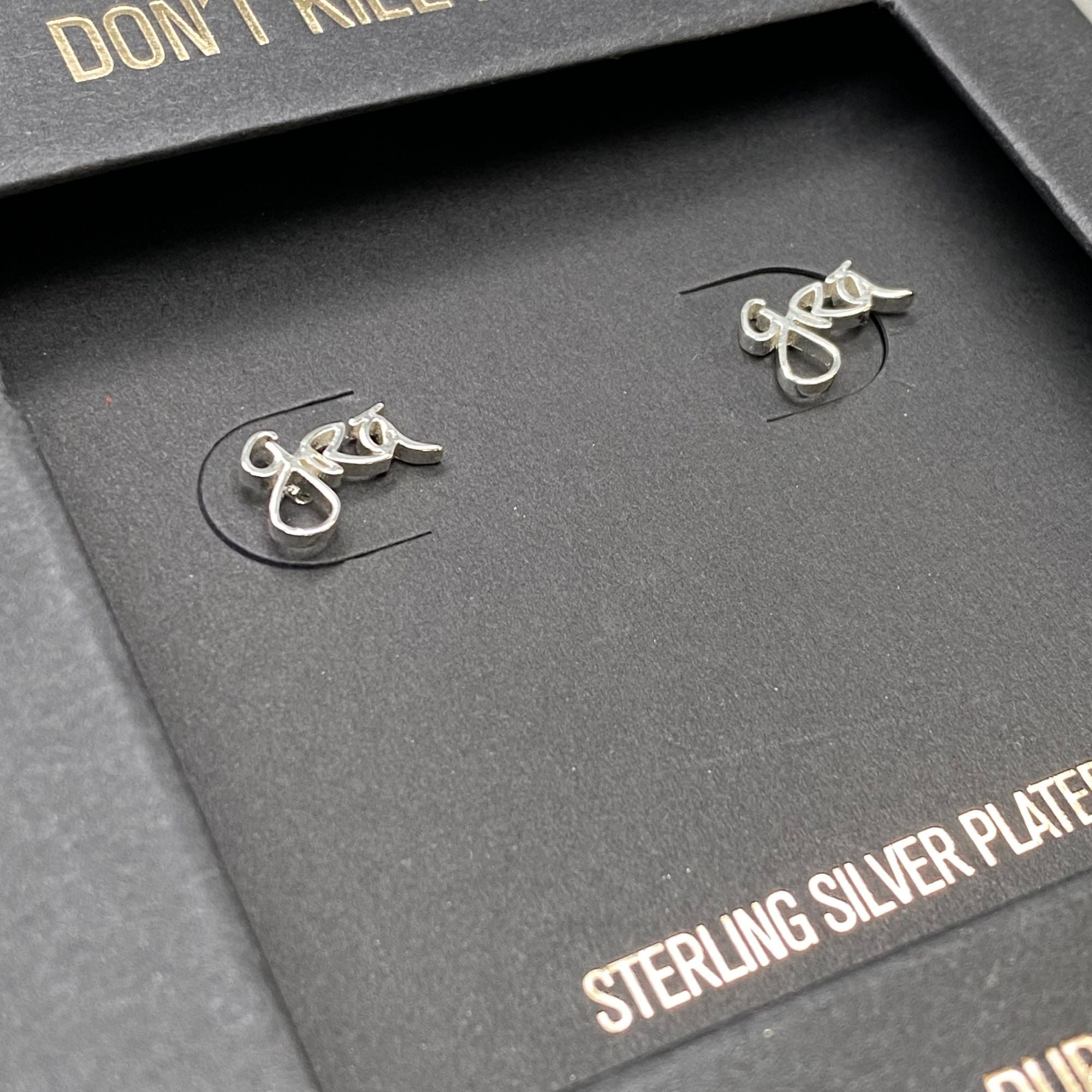 Grá Beag  Silver Stud Earrings in Gift Box