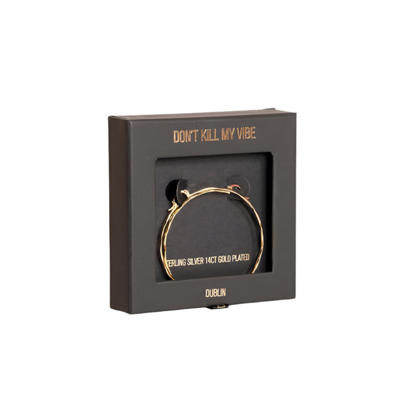 Gold Hustler 2.0 Hoop Earrings in a gift box