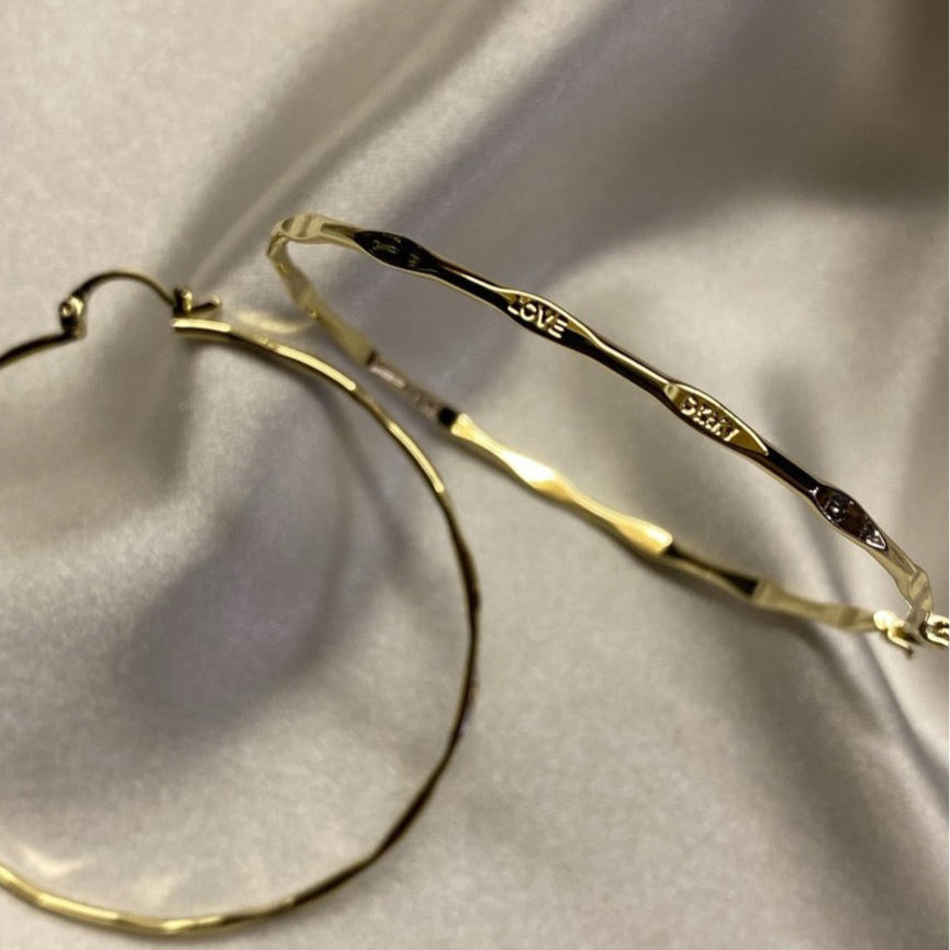 Gold Hustler 2.0 Hoop Earrings