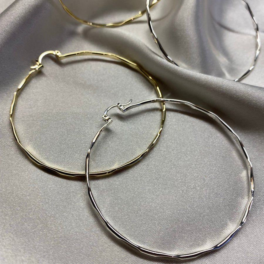 Gold and Silver Hustler 2.0 Hoop Earrings