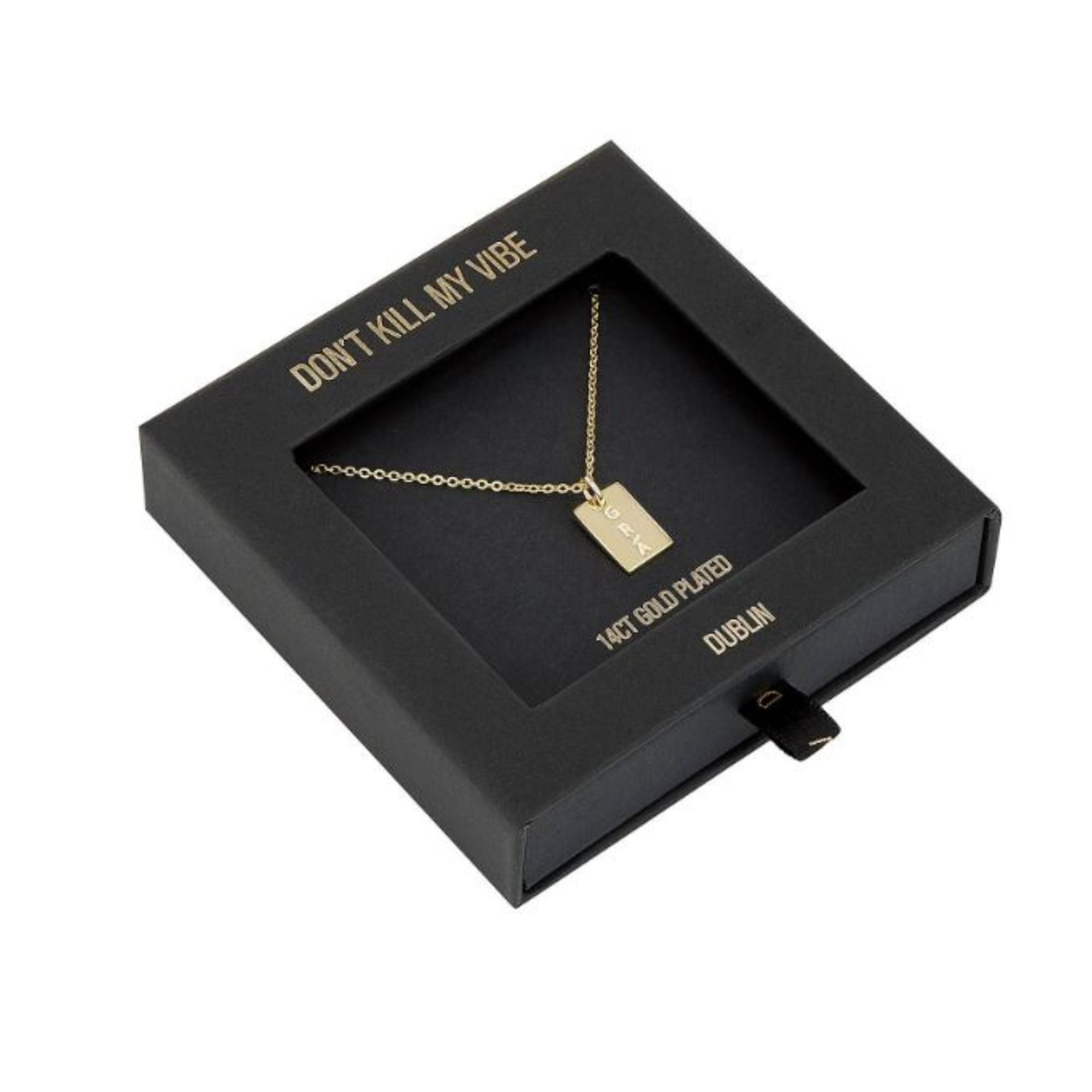 Gold Mo Ghrá Pendant Necklace in a Gift Box. (Grá means Love in Irish)