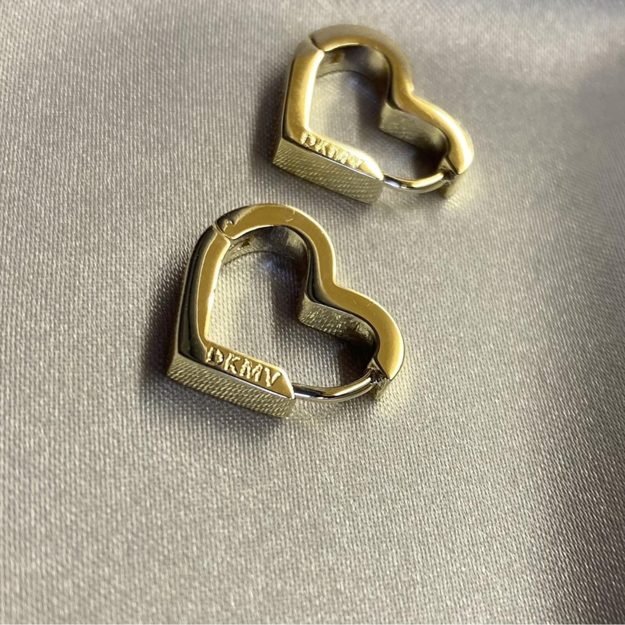 Gold Not Yer Average Heart Hoop Earrings