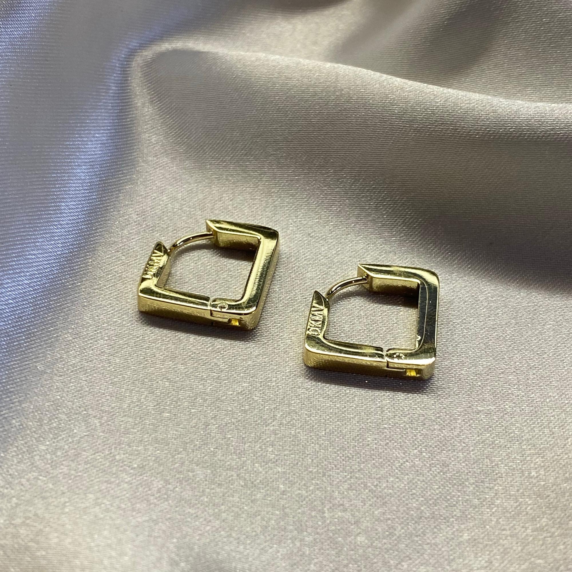Gold Not Yer Average Square Hoop Earrings