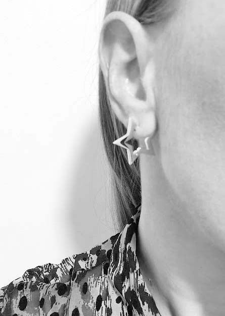 Not Yer Average- Star Hoop Earrings by DON&