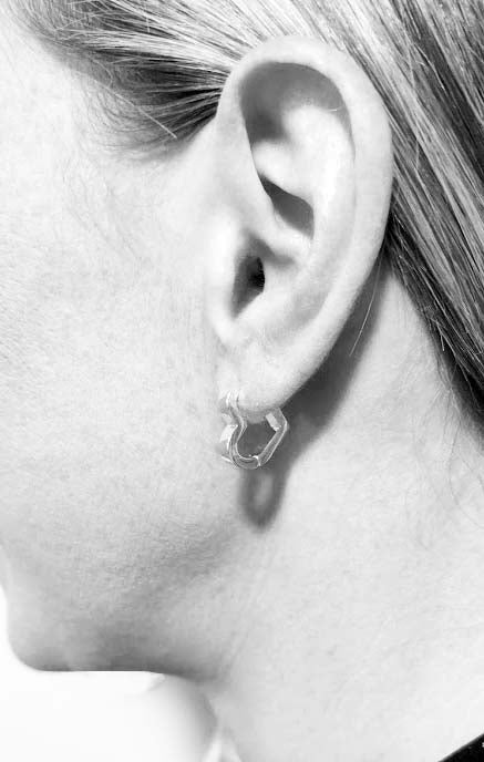 Not Yer Average Heart Hoop Earrings