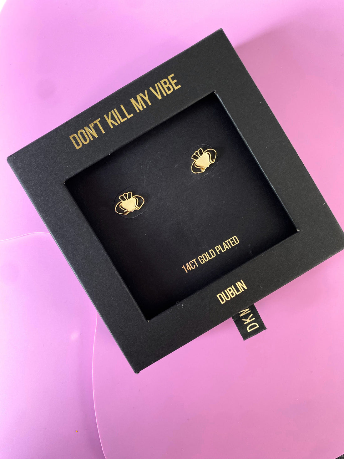 Heart Strong Beag Claddagh Stud Earrings