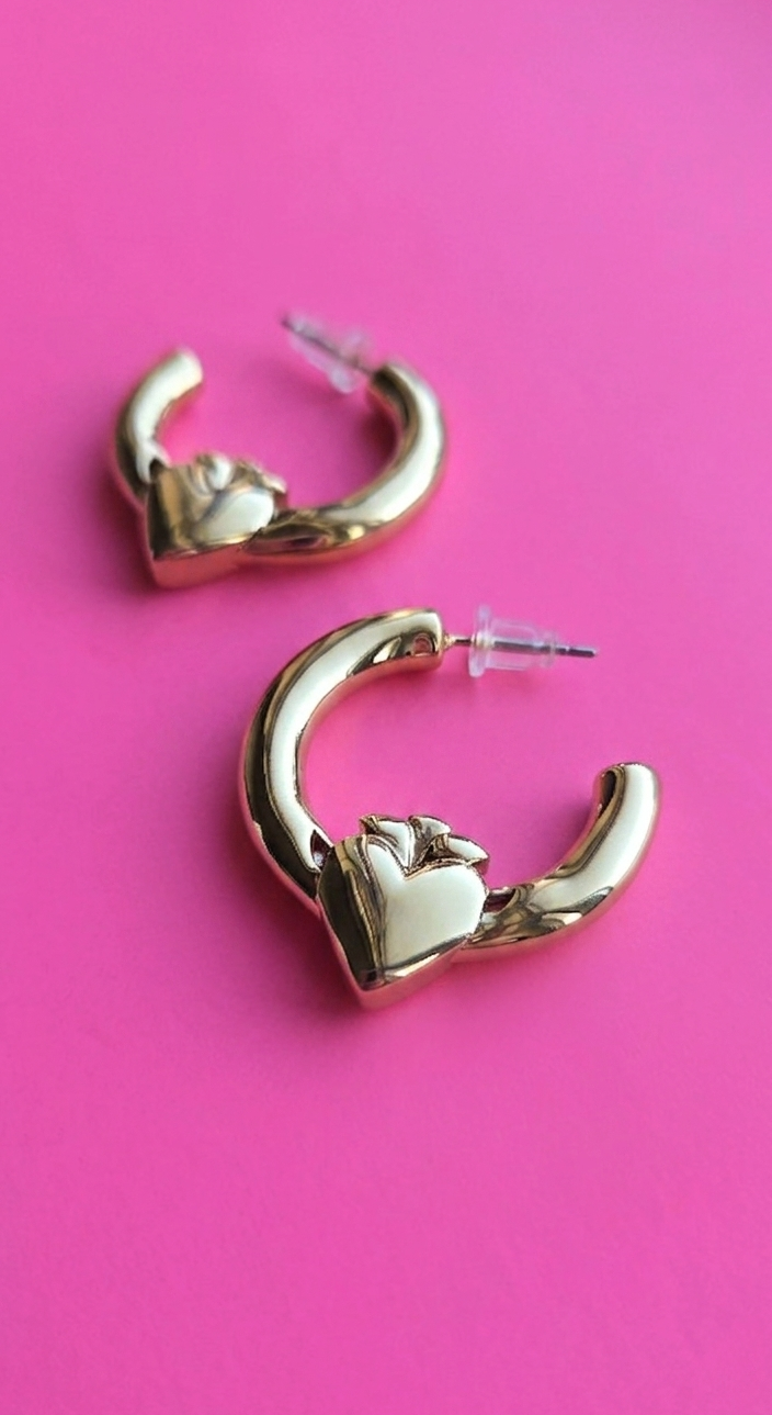 Claddagh Queen Hoop Earrings