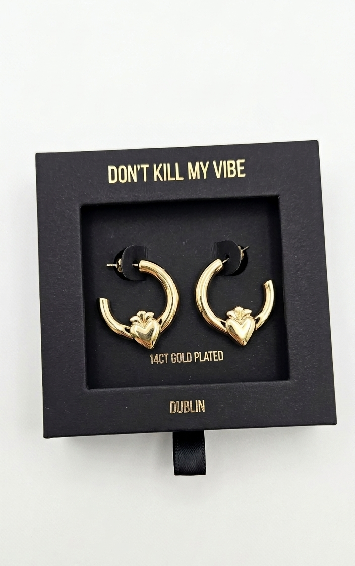 Claddagh Queen Hoop Earrings