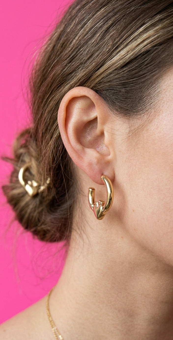 Claddagh Queen Hoop Earrings