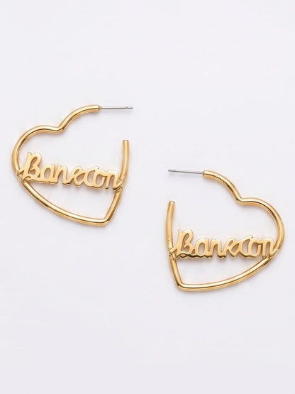 Banríon Heart Hoop Earrings
