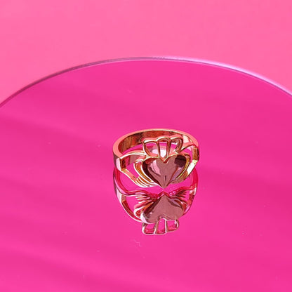 Have My Heart Gold Claddagh Ring with Reflection