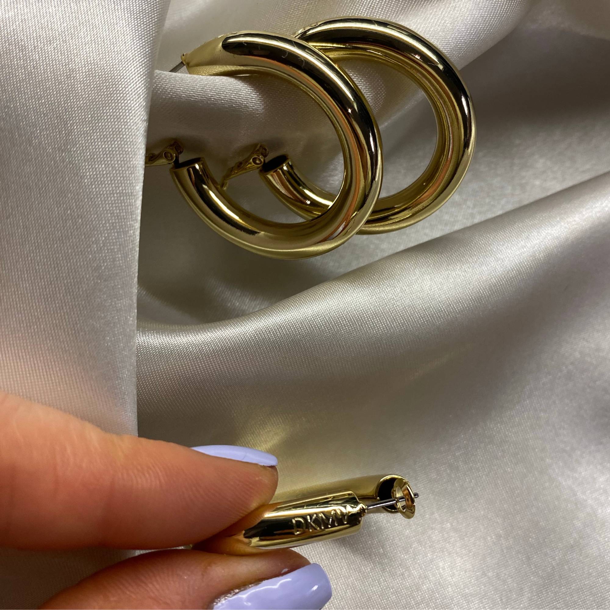 Gold Not Yer Average Hoop Earrings 