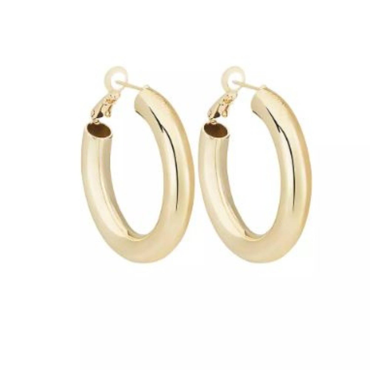 Gold Not Yer Average Hoop Earrings 