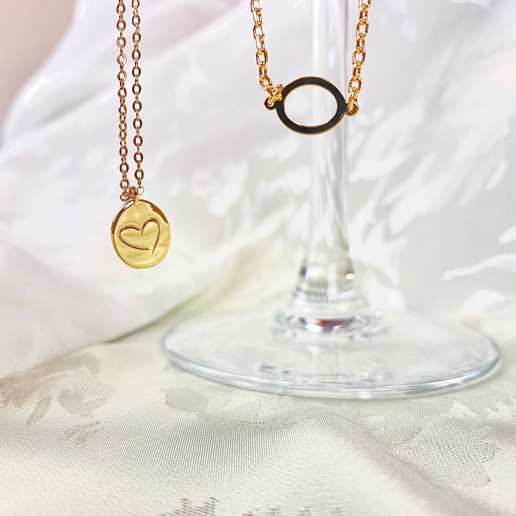Gold plated, recycled brass, heart, Irish designed, From the Heart necklace 